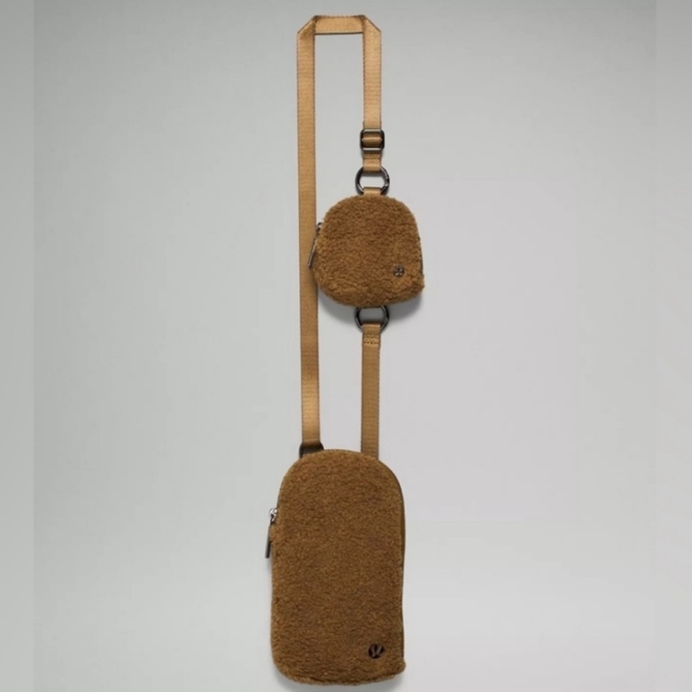 Lululemon Modular Phone Fleece Crossbody Bag Bronze Brown NWT
